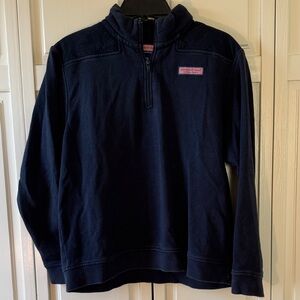 Vineyard Vines Navy Blue Kids Quarter Zip Sweatshirt